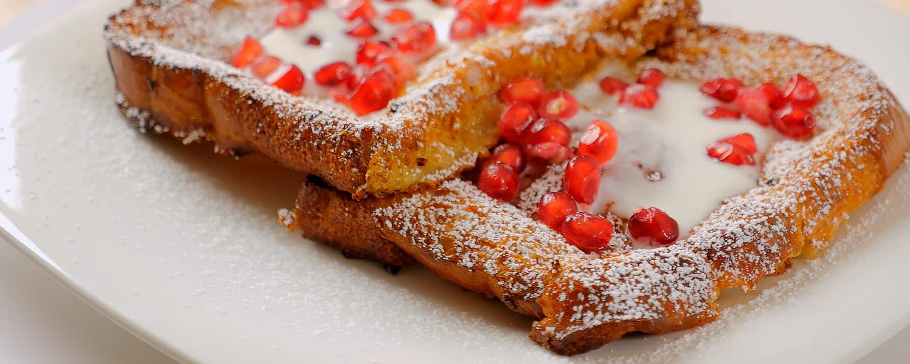 Toaster oven made Crème Brulée French toasts